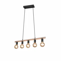 Lampes À Boules-Luminaires Reality Suspension Reality Einar LED Noir, 5 lumières