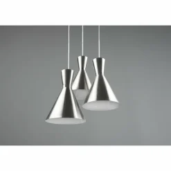 Luminaires Reality Suspension Reality Enzo Nickel mat, 3 lumières* Suspensions