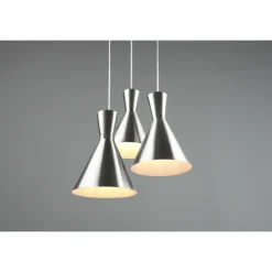 Luminaires Reality Suspension Reality Enzo Nickel mat, 3 lumières* Suspensions
