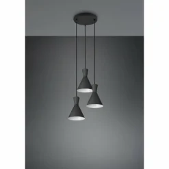 Luminaires Reality Suspension Reality Enzo Noir, 3 lumières* Suspensions
