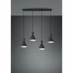 Luminaires Reality Suspension Reality Enzo Noir, 4 lumières* Suspensions