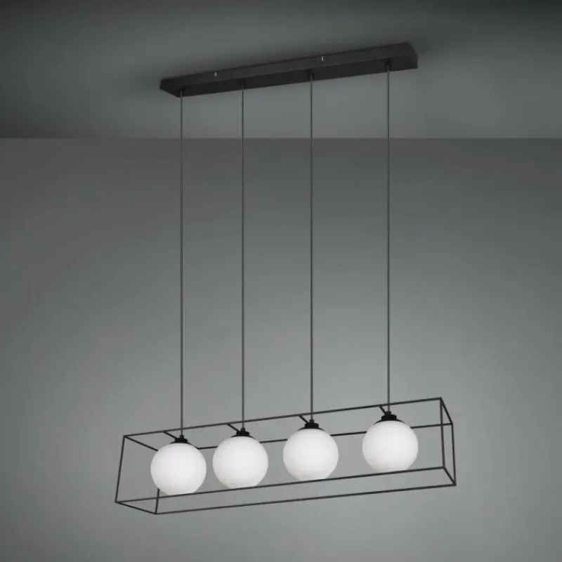 Luminaires Reality Suspension Reality GABBIA Noir, 4 lumières