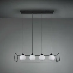 Luminaires Reality Suspension Reality GABBIA Noir, 4 lumières