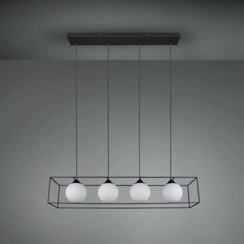 Luminaires Reality Suspension Reality GABBIA Noir, 4 lumières