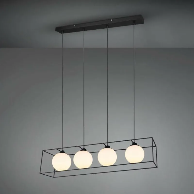 Luminaires Reality Suspension Reality GABBIA Noir, 4 lumières