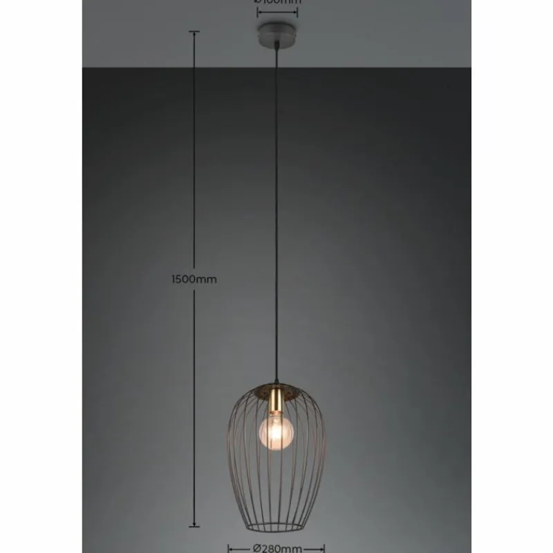 Luminaires Reality Suspension Reality Grid Noir, 1 lumière* Suspensions