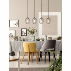 Luminaires Reality Suspension Reality Grid Noir, 4 lumières* Suspensions