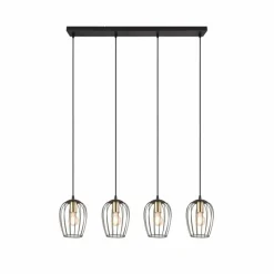 Luminaires Reality Suspension Reality Grid Noir, 4 lumières* Suspensions