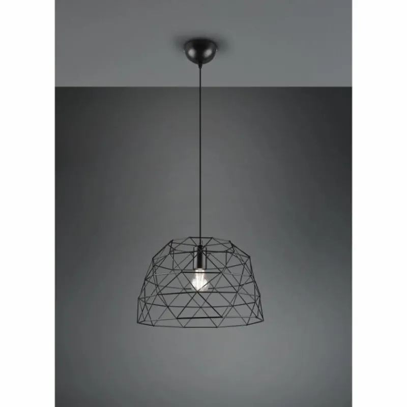 Lampes Industrielles-Luminaires Reality Suspension Reality Haval Noir, 1 lumière