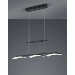 Luminaires Reality Suspension Reality Ikaria LED Noir, 3 lumières
