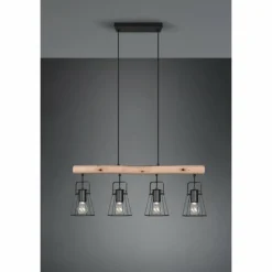 Luminaires Reality Suspension Reality Jaipur Noir, 4 lumières* Suspensions