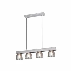 Luminaires Rustiques-Luminaires Reality Suspension Reality KARINA Gris, 4 lumières