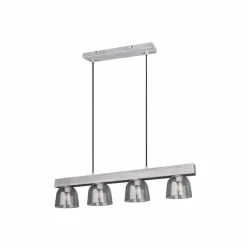 Luminaires Rustiques-Luminaires Reality Suspension Reality KARINA Gris, 4 lumières