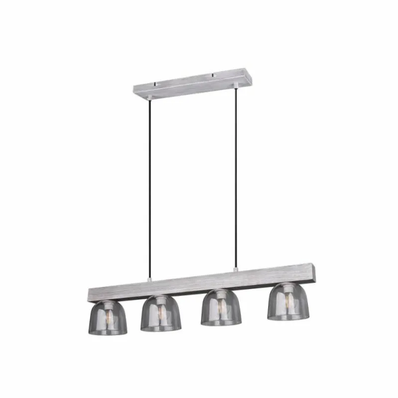 Luminaires Rustiques-Luminaires Reality Suspension Reality KARINA Gris, 4 lumières