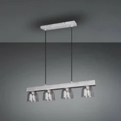 Luminaires Rustiques-Luminaires Reality Suspension Reality KARINA Gris, 4 lumières