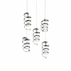 Luminaires Reality Suspension Reality Laola LED Chrome, 5 lumières* Suspensions