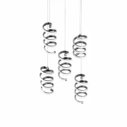 Luminaires Reality Suspension Reality Laola LED Chrome, 5 lumières* Suspensions