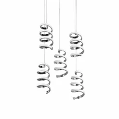 Luminaires Reality Suspension Reality Laola LED Chrome, 5 lumières* Suspensions