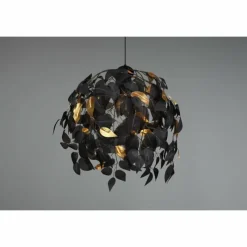 Lampes Dorées-Luminaires Reality Suspension Reality Leavy Noir, 1 lumière