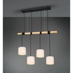 Lampes En Tissu-Luminaires Reality Suspension Reality Odin LED Noir, 4 lumières