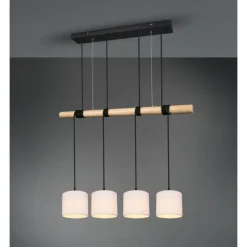 Lampes En Tissu-Luminaires Reality Suspension Reality Odin LED Noir, 4 lumières