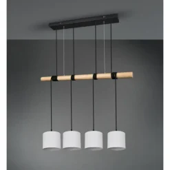 Lampes En Tissu-Luminaires Reality Suspension Reality Odin LED Noir, 4 lumières