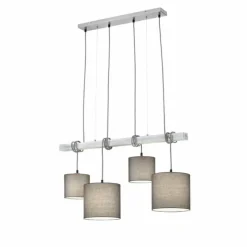 Lampes En Tissu-Luminaires Reality Suspension Reality PADME Nickel mat, 4 lumières