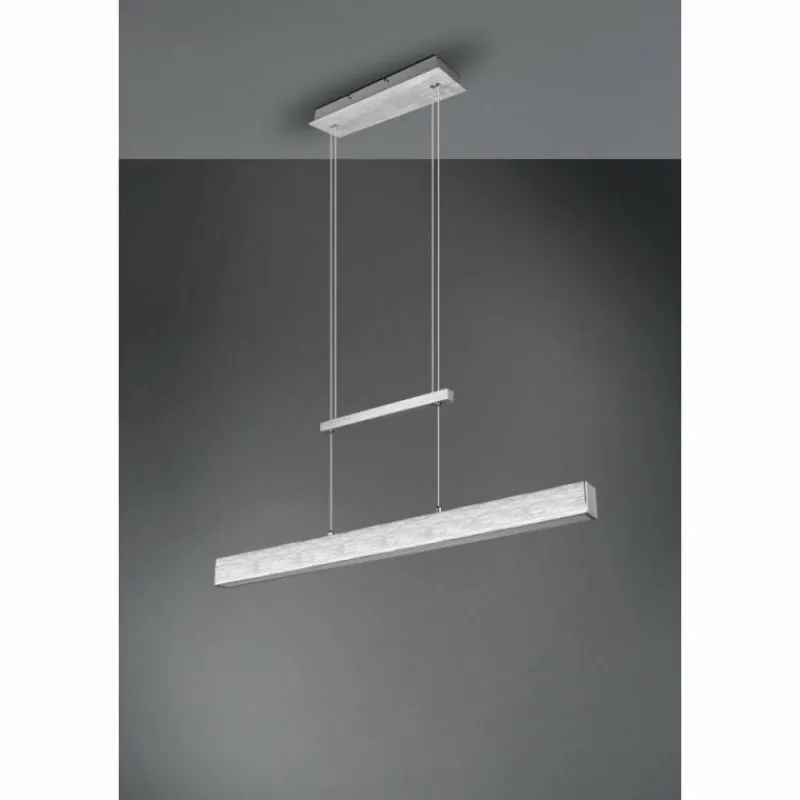 Luminaires Reality Suspension Reality Paros LED Aluminium brossé, 3 lumières* Suspensions