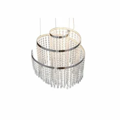 Luminaires Reality Suspension Reality POMP LED Chrome, 1 lumière, Télécommandes* Éclairage Led