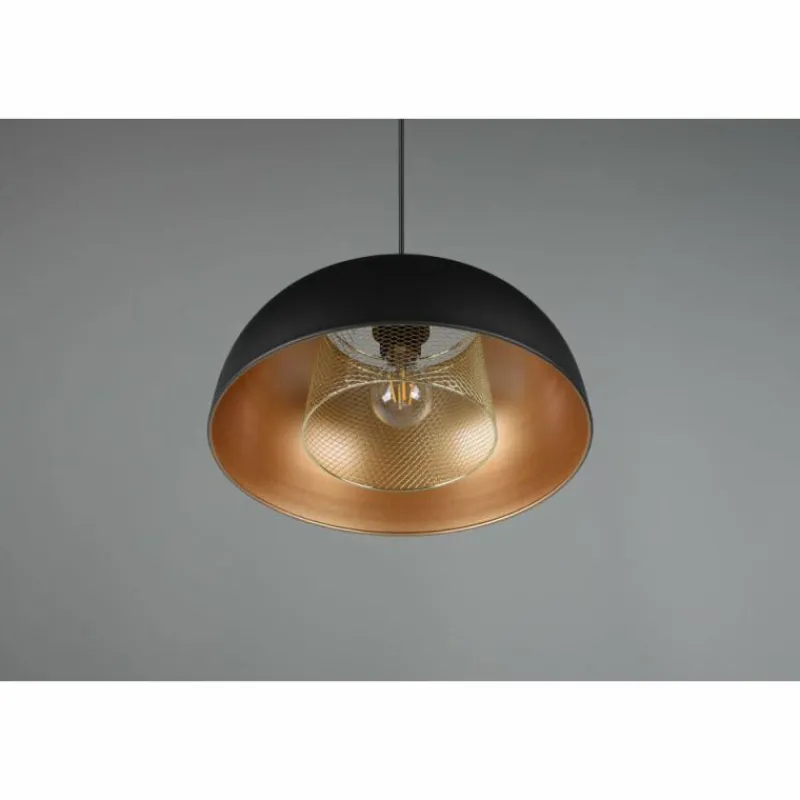 Lampes Dorées-Luminaires Reality Suspension Reality Punch Noir, 1 lumière