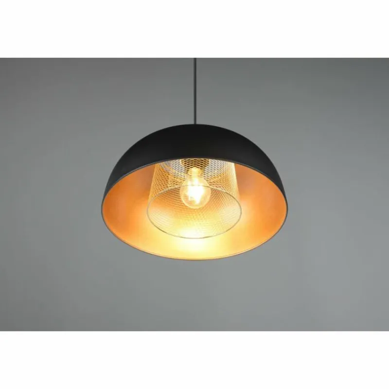 Lampes Dorées-Luminaires Reality Suspension Reality Punch Noir, 1 lumière