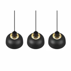 Lampes Dorées-Luminaires Reality Suspension Reality Punch Noir, 3 lumières