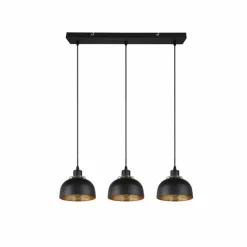 Lampes Dorées-Luminaires Reality Suspension Reality Punch Noir, 3 lumières