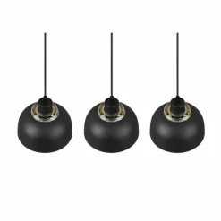 Lampes Dorées-Luminaires Reality Suspension Reality Punch Noir, 3 lumières