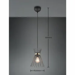 Lampes Dorées-Luminaires Reality Suspension Reality ROD Or, Noir, 1 lumière