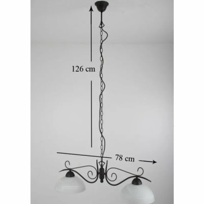 Luminaires Reality Suspension Reality Rouille, 2 lumières