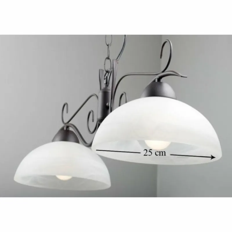 Luminaires Reality Suspension Reality Rouille, 2 lumières