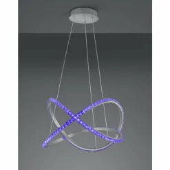 Luminaires Reality Suspension Reality Rubin LED Aluminium, 1 lumière, Télécommandes, Changeur de couleurs* Éclairage Led