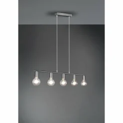 Luminaires Reality Suspension Reality Vannes Nickel mat, 5 lumières