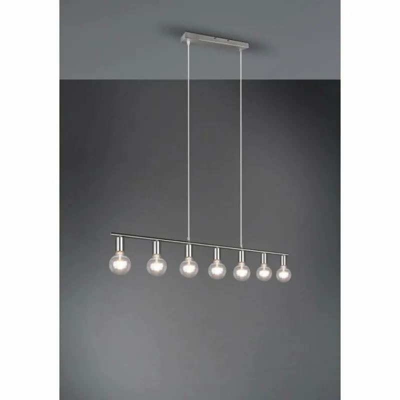 Luminaires Reality Suspension Reality Vannes Nickel mat, 7 lumières