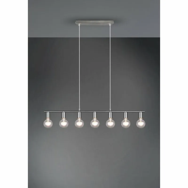 Luminaires Reality Suspension Reality Vannes Nickel mat, 7 lumières