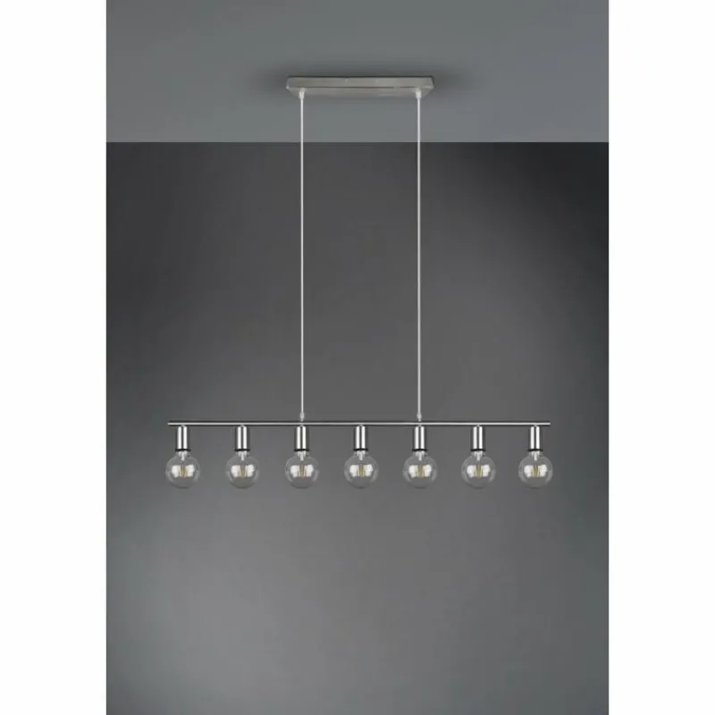 Luminaires Reality Suspension Reality Vannes Nickel mat, 7 lumières