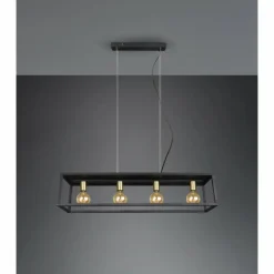 Luminaires Reality Suspension Reality Vito Noir, 4 lumières* Suspensions