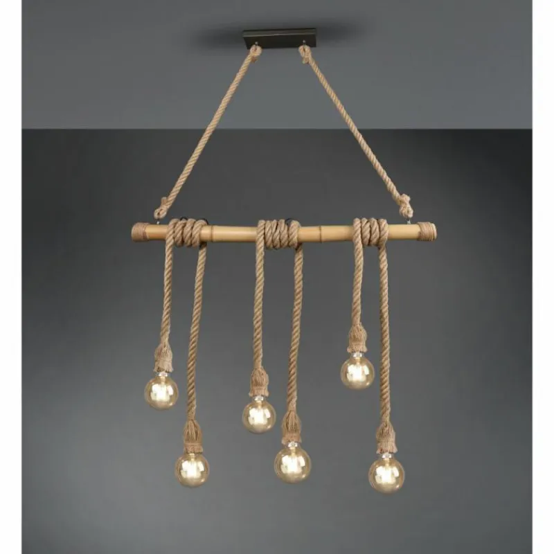 Luminaires Scandinaves-Luminaires Reality Suspension Reality Wilma LED Brun, Gris, 6 lumières