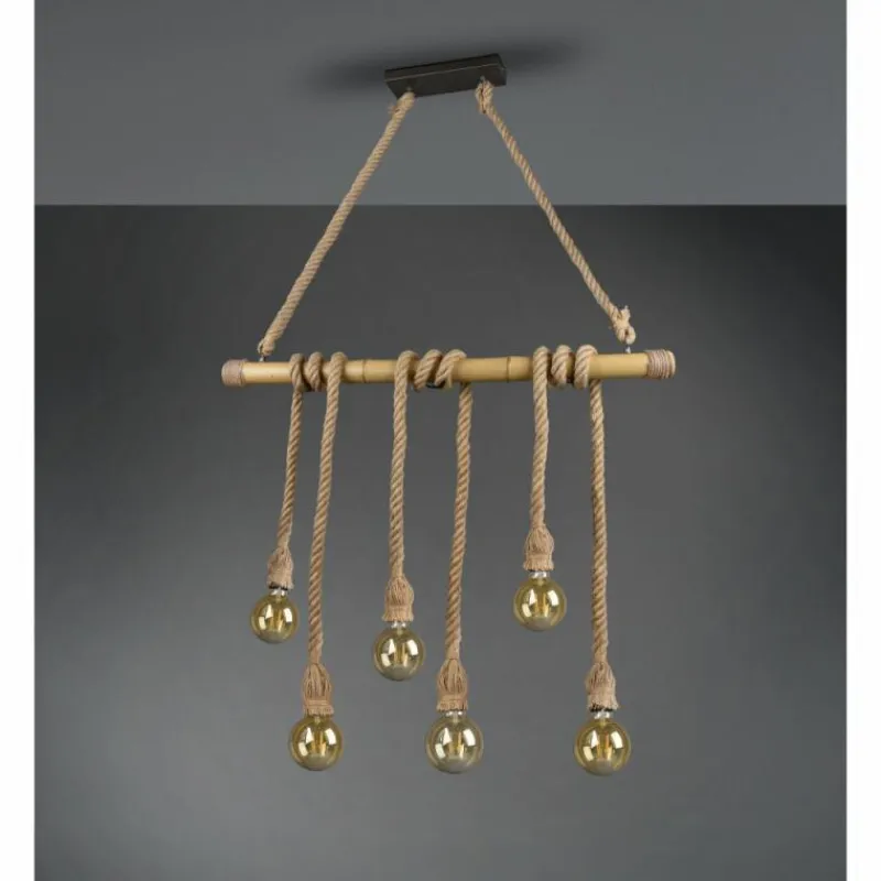 Luminaires Scandinaves-Luminaires Reality Suspension Reality Wilma LED Brun, Gris, 6 lumières