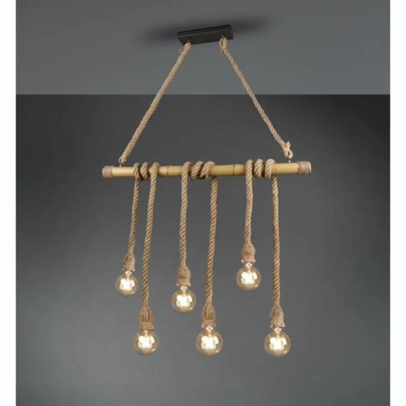 Luminaires Scandinaves-Luminaires Reality Suspension Reality Wilma LED Brun, Gris, 6 lumières