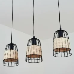 Style Boho-Chic-hofstein Suspension Recinto Noir, 3 lumières