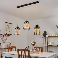 Style Boho-Chic-hofstein Suspension Recinto Noir, 3 lumières