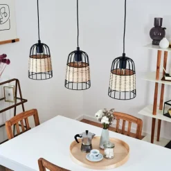 Style Boho-Chic-hofstein Suspension Recinto Noir, 3 lumières