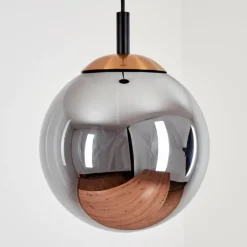 Suspension Verre Fumé-hofstein Suspension Recoutas Noir, 1 lumière